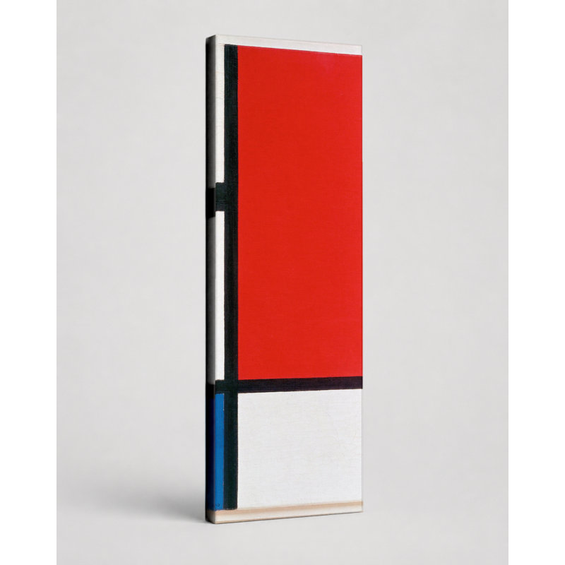 Composition avec rouge, bleu et jaune (1930) - art mural sur toile, 30" W x 10" H