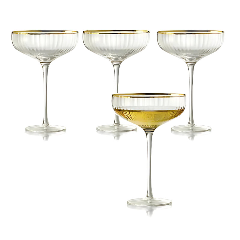 Gold Rocher Coupe Glasses