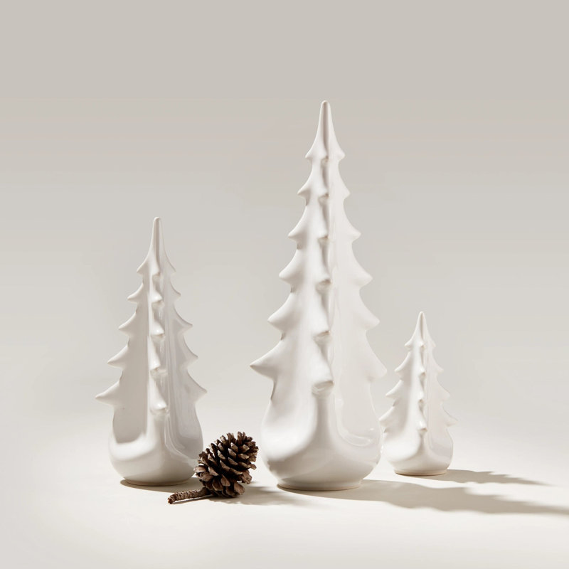 Pottery Evergreen, 5.25"W x 5.25"D x 14"H, Dove