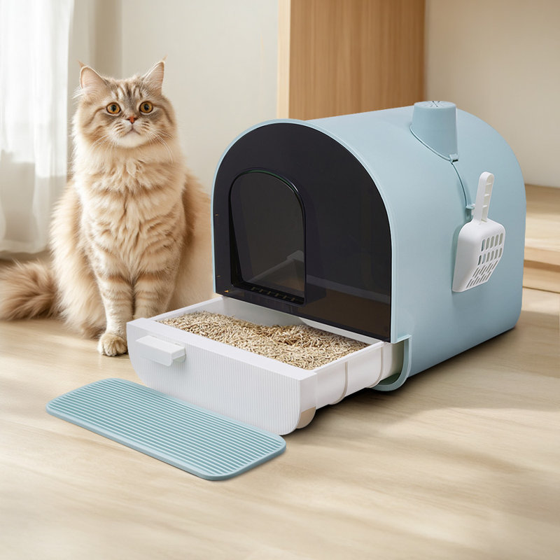 Polyethylene Plastic Litter Box with Scoop