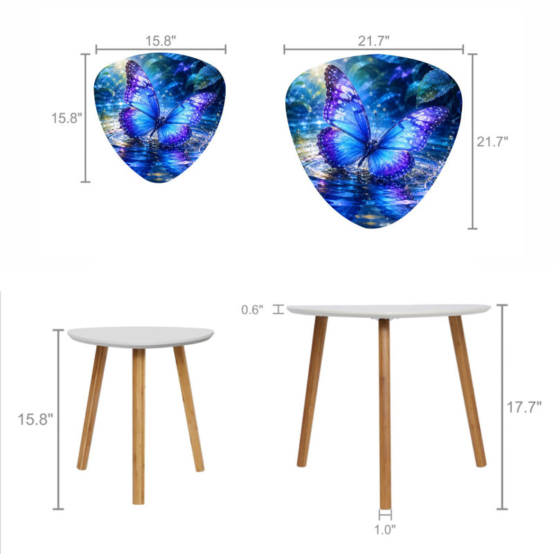 Ensemble de 2 tables basses gigognes Triangle