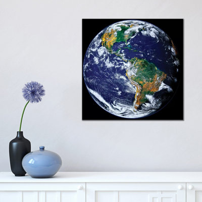 Full Earth Showing North And South America II by Stocktrek Images - Wrapped Canvas Print