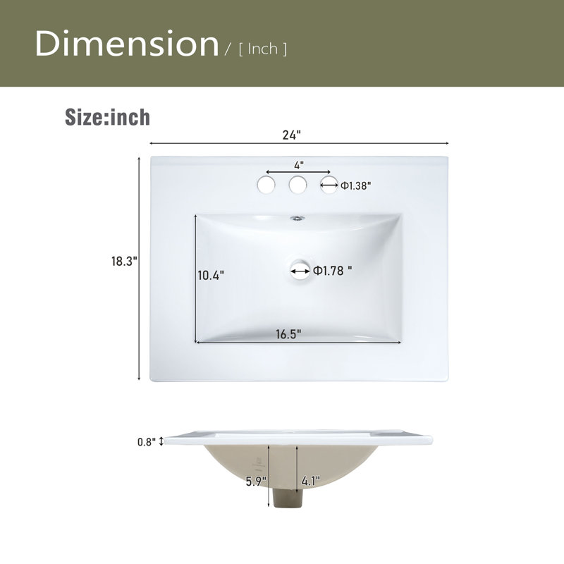 Meuble-lavabo de 48 po avec lavabo encastré intégré, armoire de rangement, portes à fermeture en douceur, tiroir divisé, Noir