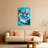 Fox Riding Shark In Bathtub Canvas Wrapped Wall Art Oil Painting Print Set Of 1-2146133092