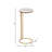Marble Top Gold End Table – Elegant Small Side Table for Living Room, Bedroom or Office 24", White & Gold