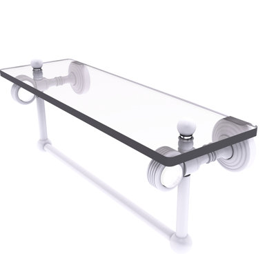 Jarrell Glass Bracket Shelf with Towel Bar