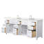 Beckett 84" Freestanding Double Bathroom Vanity with Quartz Top-1178985722-1178985669-1178985671