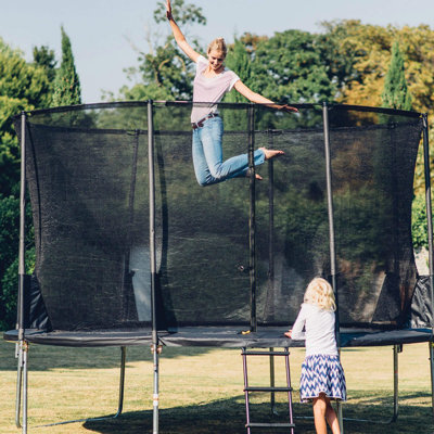 10' Backyard: Above Ground Trampoline with Safety Enclosure
