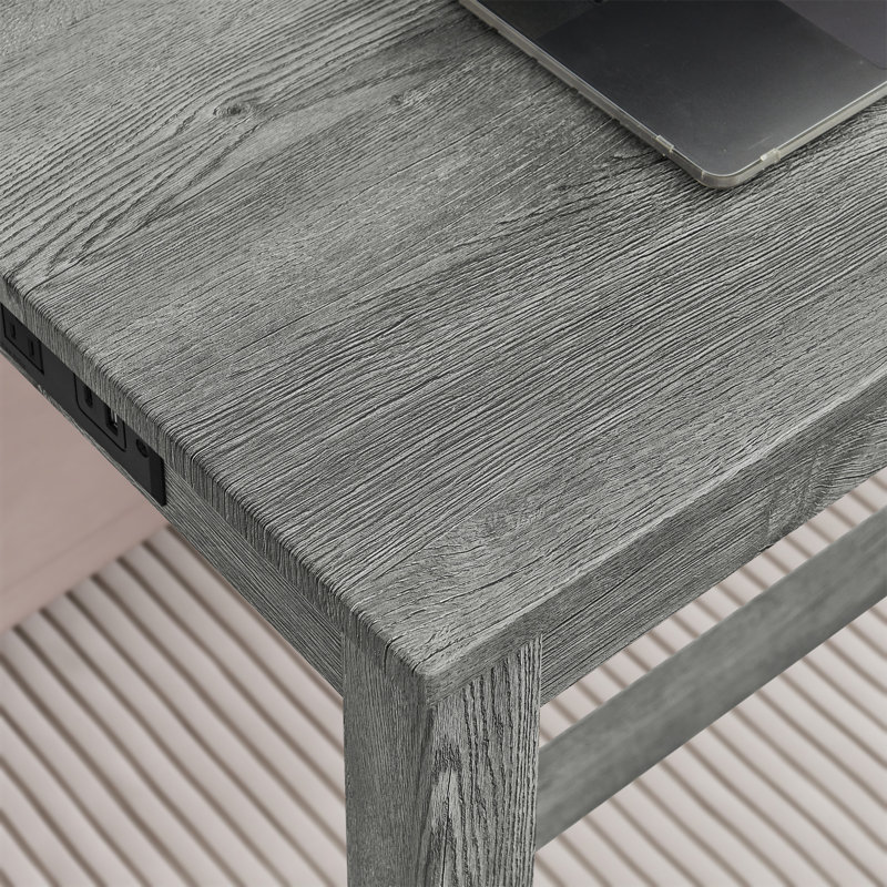 Ensemble de table de salle à manger à 4 pieds pour 3 personnes avec tabourets capitonnés, Gris, Gris