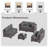 6-Person All-Weather Wicker Modular Patio Conversation Set with Cushions-109423082
