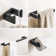 4 - Piece Bathroom Hardware Set Towel Bar Set with Toilet Paper Holder 2 in 1 Towel Hooks