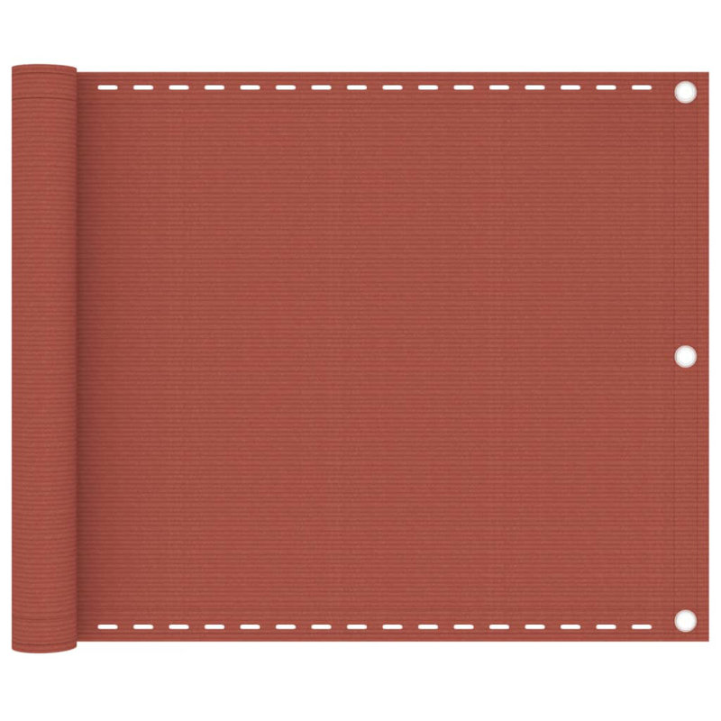 vidaXL Balcony Screen Terracotta 29.5x118.1" HDPE, 118.1" W x 29.5" D, Terracotta