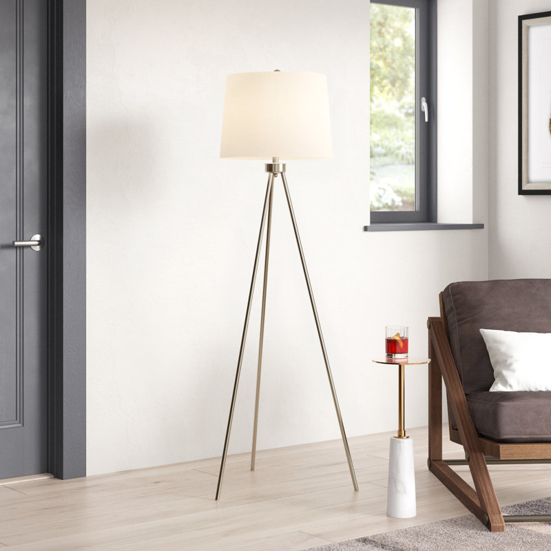 Atasia 61.75'' Tripod Floor Lamp, Gold Plated