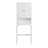 White 3 Tier Wall Mount Over Toilet Storage Cabinet, Single Door Adjustable Shelf Household Cabinet
