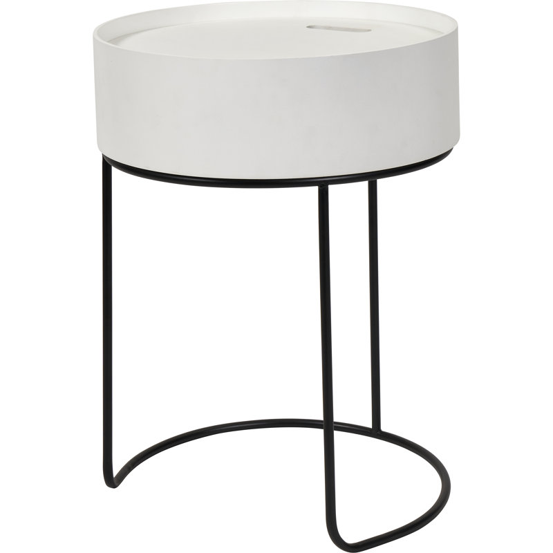 Hugo Frame End Table, White