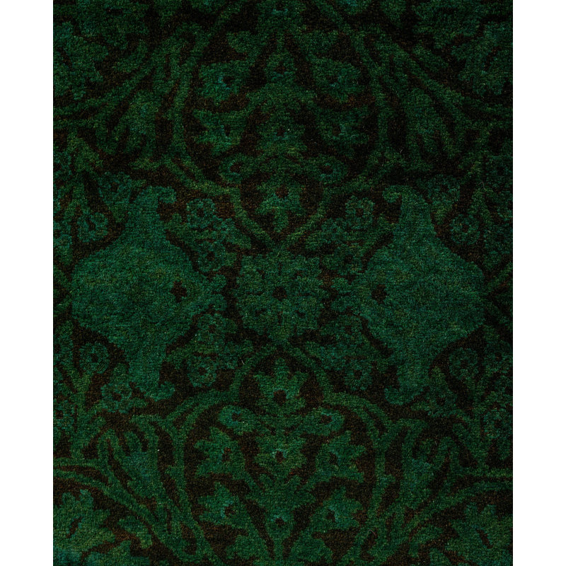 Overdyed One-of-a-Kind 2' 7" X 8' 3" Hand Knotted Area Rug