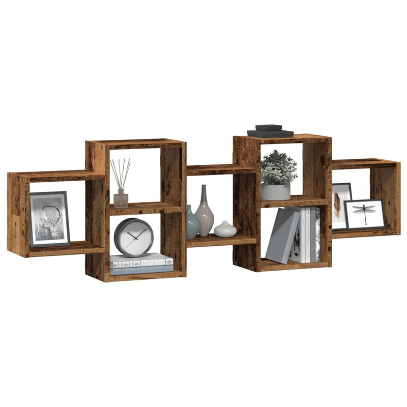 Roakes Floating Shelf, 42cm H x 129cm W x 18cm, Old Wood