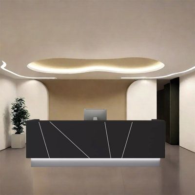 Bureau de réception rectangulaire et moderne