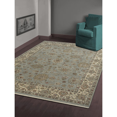 tapis mousse/ivoire en laine noué à la main Victoire