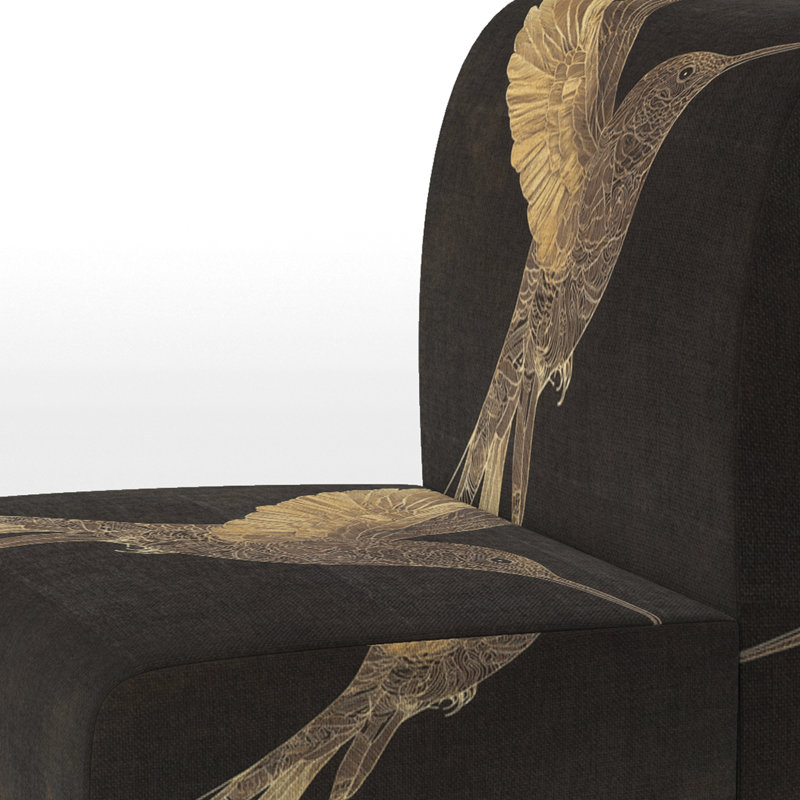 Fauteuil de chambre Hummingbird - Fauteuil de chambre Mystical Hummingbird, Pantoufle sans accoudoirs