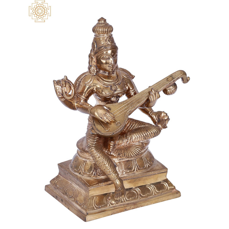 Figurine Saraswati déesse assise