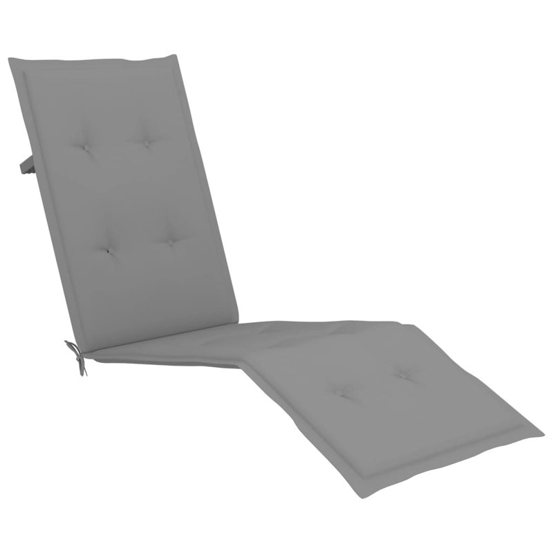 Chaise longue de patio, gris, Bleu royal