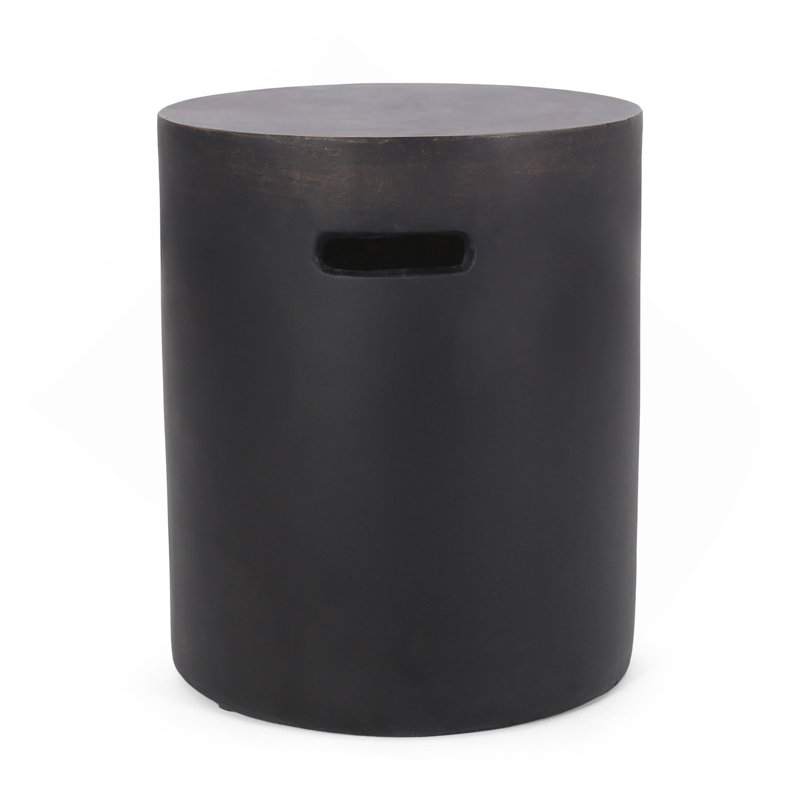 Outdoor LightWeight Concrete Side Table,Copper