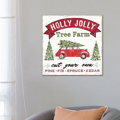 Holiday Signs IV by Anne Tavoletti - Wrapped Canvas Painting