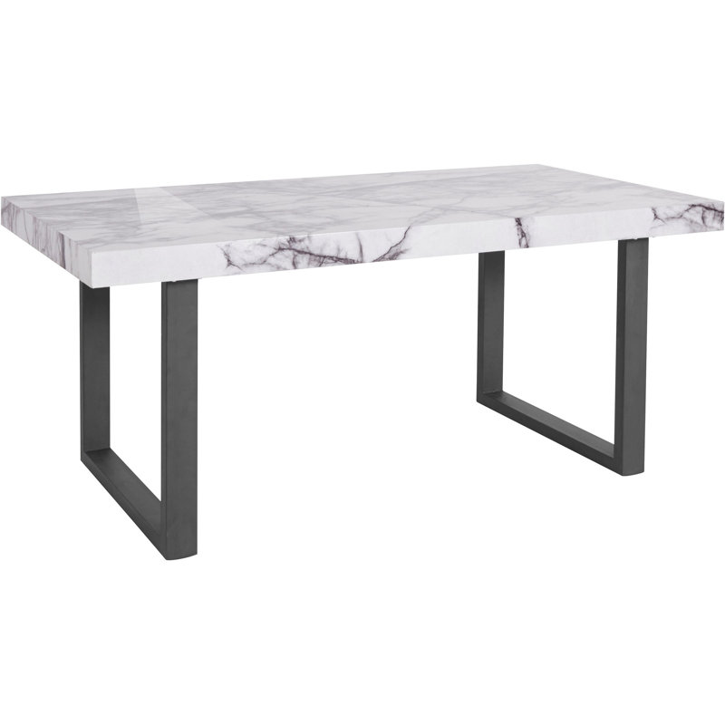 Metal Base Dining Table, H76.5 x L180 x W90cm