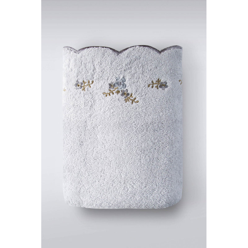 Drap de bain 100% coton Crespo, gris, Drap de bain