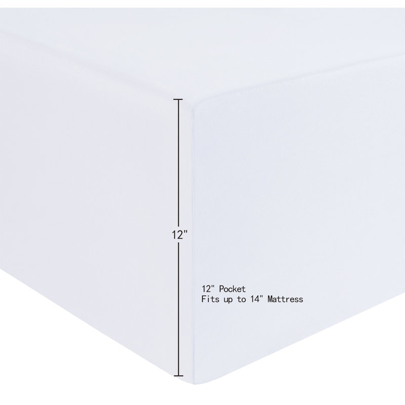 Videri Home Super Soft Sheet Set, Twin Sheet Set + Fitted Sheet + 1 Pillowcase, White