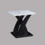 Ensemble de 3 pièces moderne moderne noir et blanc avec plateau en faux marbre et deux tables de bout assorties