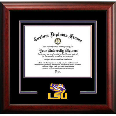 Cadre photo diplôme d’esprit tigers lsu NCAA