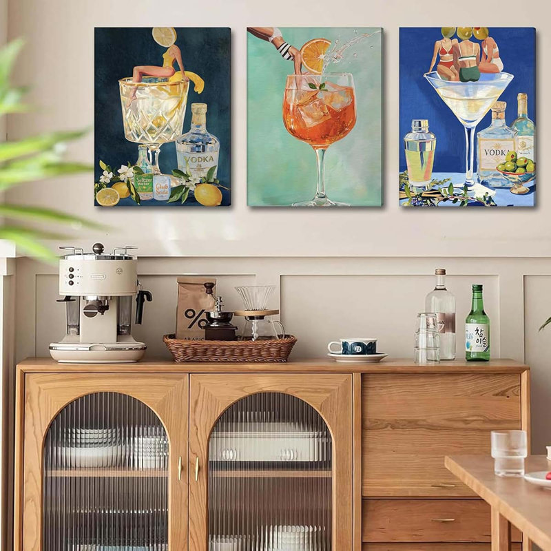 3 Piece Wrapped Canvas Print, 60 cm H x 40 cm W