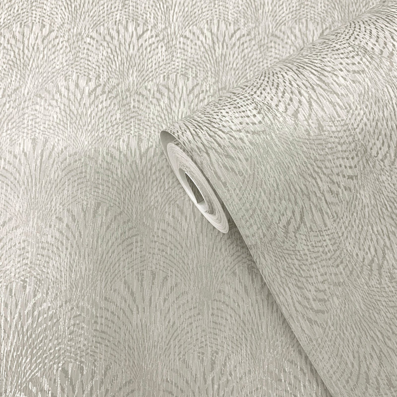 Boutique Geometric Fan Wallpaper Roll, Cream