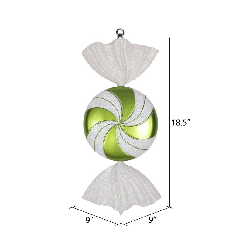 Ornement 18,5 po, Lime / Blanc