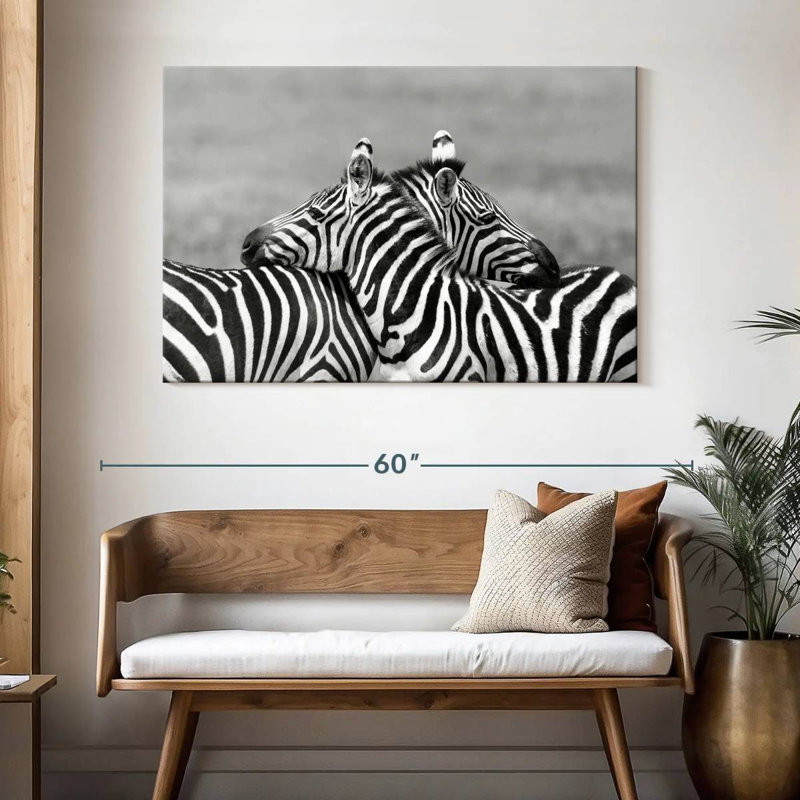 Brampt Loving Zebras, 32" H x 48" W