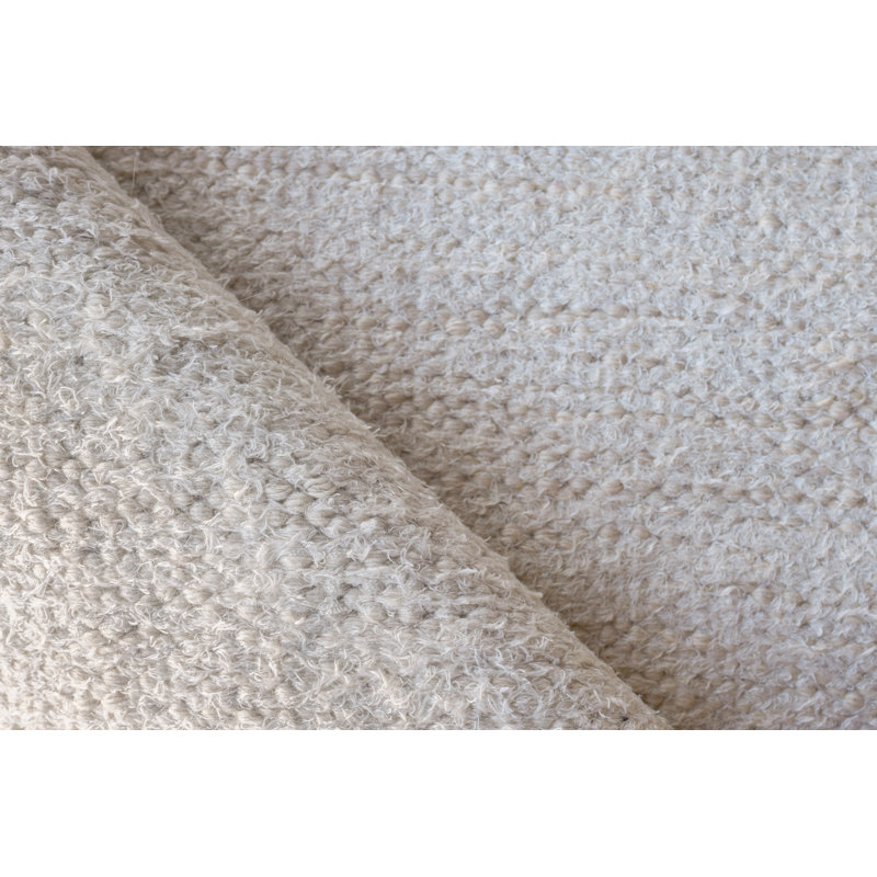 Exquisite Rugs Tranquility Handmade Flatweave Wool Ivory Area Rug, Rectangle 10' x 14'