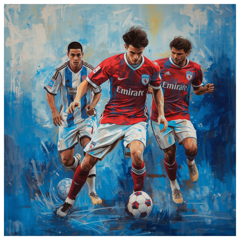 Édredon soccer soccer en action, Simple extra long
