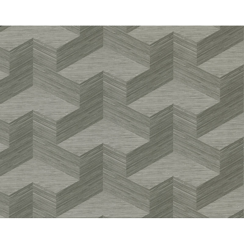 Rouleau de papier peint géométrique Carnamenagh, Gris