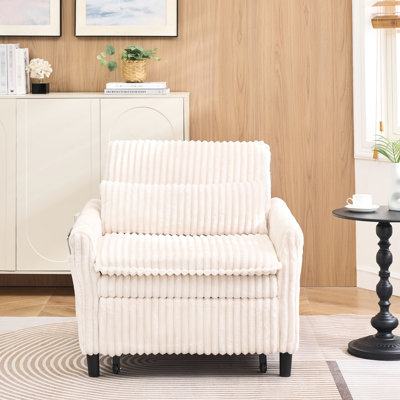 Velours côtelé beige pour une place dans un petit balcon et une chambre à coucher, confortable - comme assis avec une bonne résilience, matériau résistant aux égratignures, structure en bois massif et à panneau, coussin en éponge, poids de 68 lb
