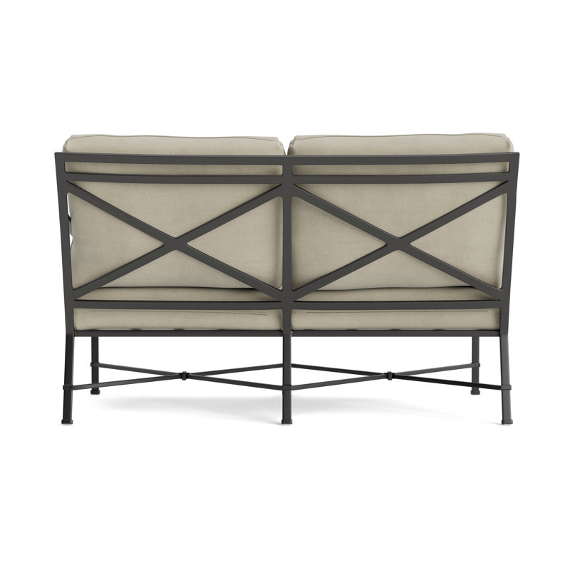 Venetian Outdoor 2 - Seat Loveseat, Fusion Moccasian, Textured Pewter