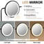 Meuble-lavabo 40 po avec miroir éclairé et chargement sans fil, 3 tablettes, tiroir
