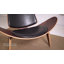 Fauteuil d'appoint en cuir Mid Century Modern