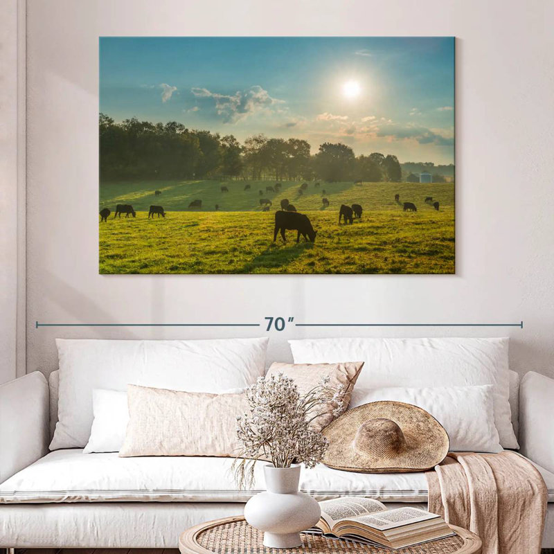 Crowle Cattle Graze, 34" H x 51" W