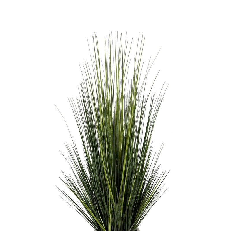 Herbe à feuillage artificiel en pot, Blanc