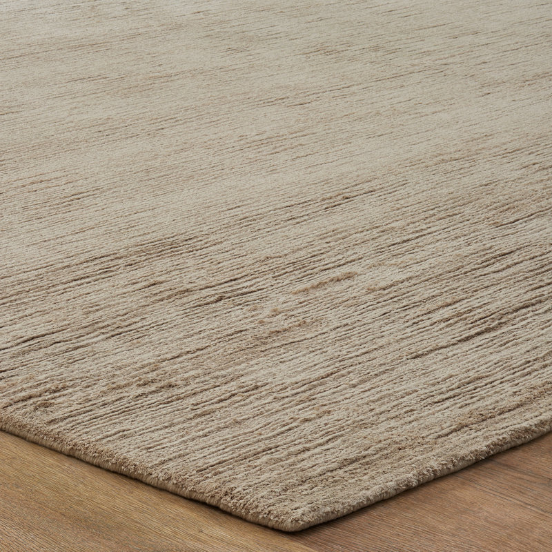 Lumiere Driftwood Natural Silk Hand Loomed Area Rug, Tan, Rectangle 8'6" x 11'6"