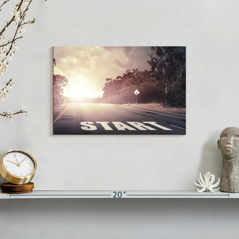 Tergel Start Road Typography, 8" H x 12" W