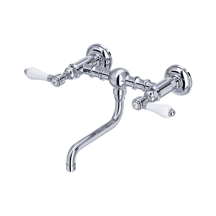 Rohl A1405/44LPAPC-2 Acqui Wall Mount Bridge Lavatory Faucet