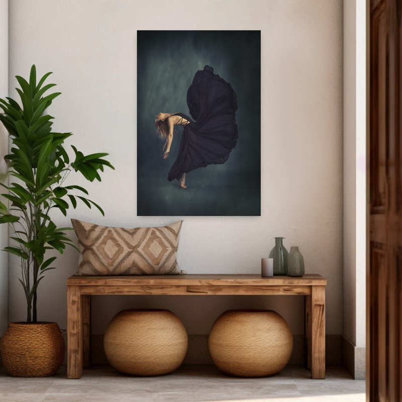 Robe, art mural contemporain abstrait, H 48 po x l 32 po